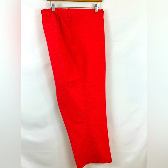 IsaacMizrahiLive Vibrant Orange Floral Pull On Straight Leg Pant Straigh… - Picture 4 of 10